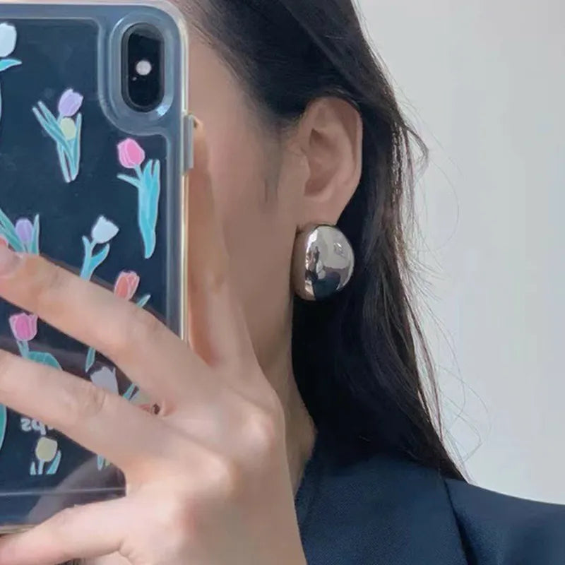 Aretes plateados "Justine"