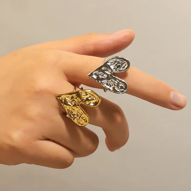 Anillo Ajustable "Cuore" Plateado