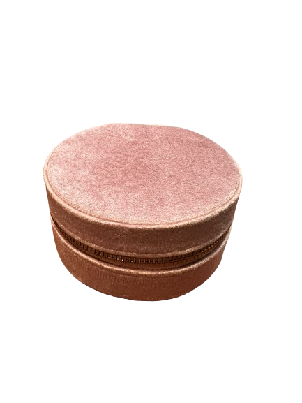 Joyero rosa de terciopelo
