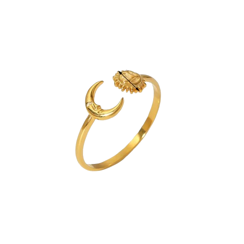 Anillo ajustable "Sol y Luna"