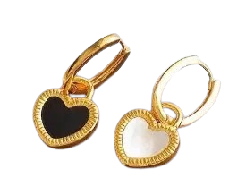 Aretes de corazón doble